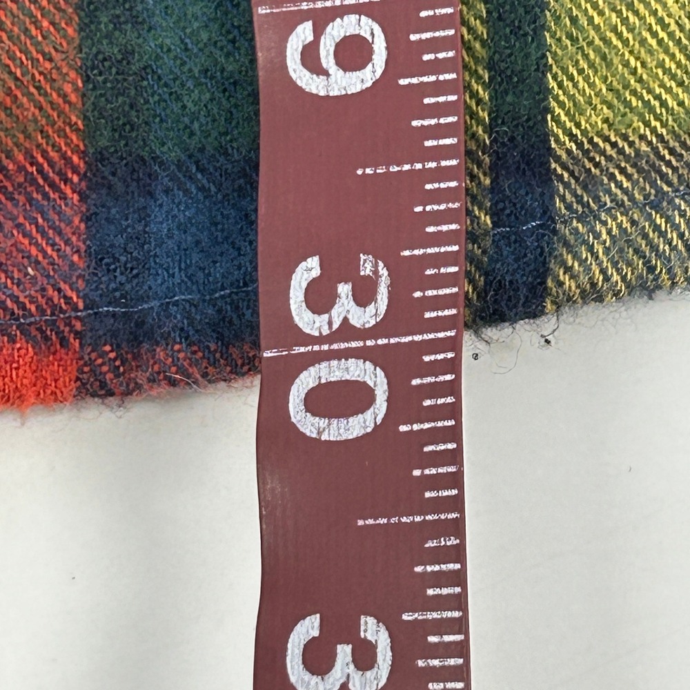 L.L.Bean Scotch Plaid Flannel Shirt Men's‎ L Red Yellow Green Traditional Fit - Picture 7 of 7